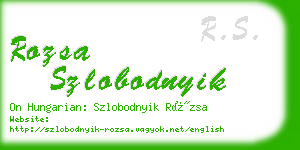 rozsa szlobodnyik business card
